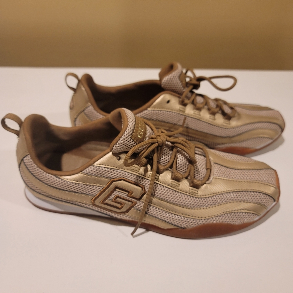 Gold Guess Shoes Size 9